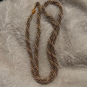 Bozart Made in Italy along Elegant Gold and Silver White Twisted Rope Necklace